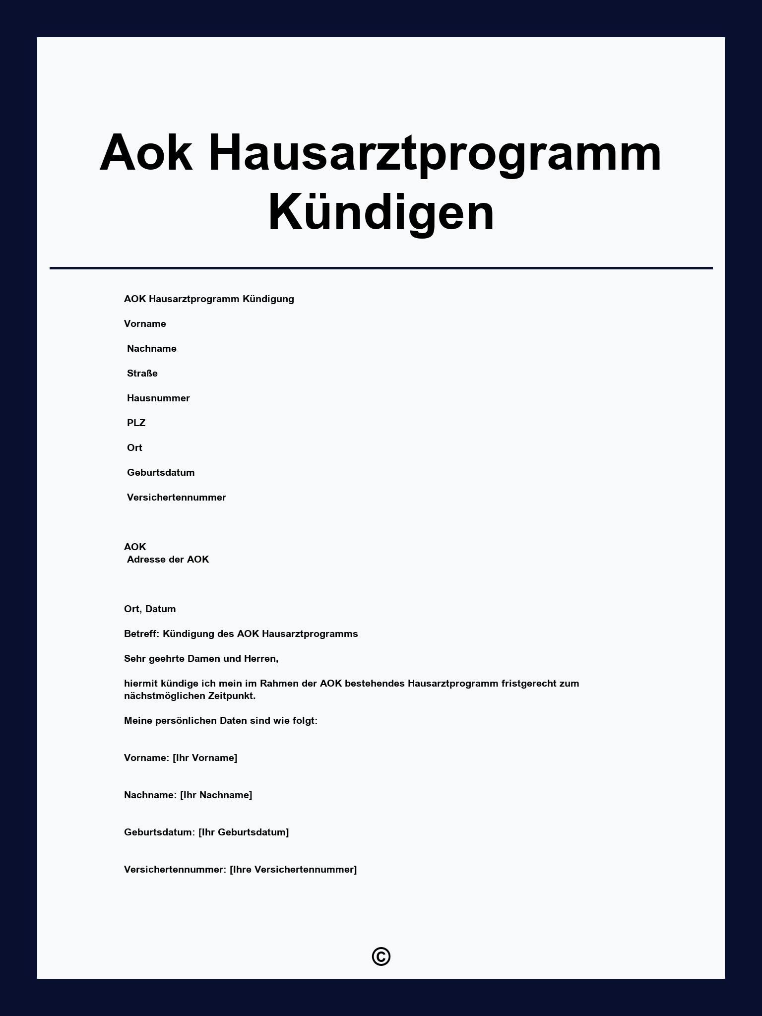 Aok Hausarztprogramm Kündigen
