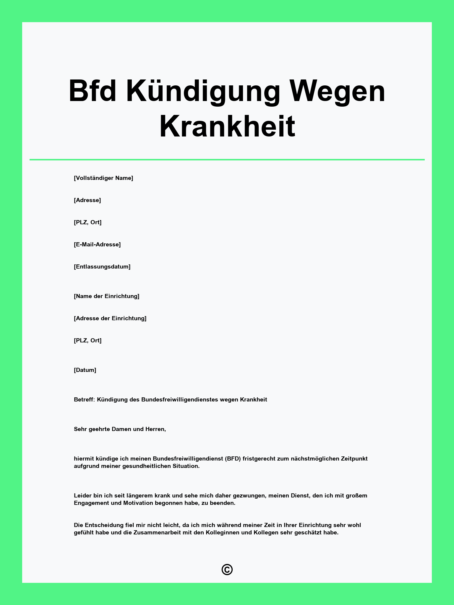 Bfd Kündigung Wegen Krankheit
