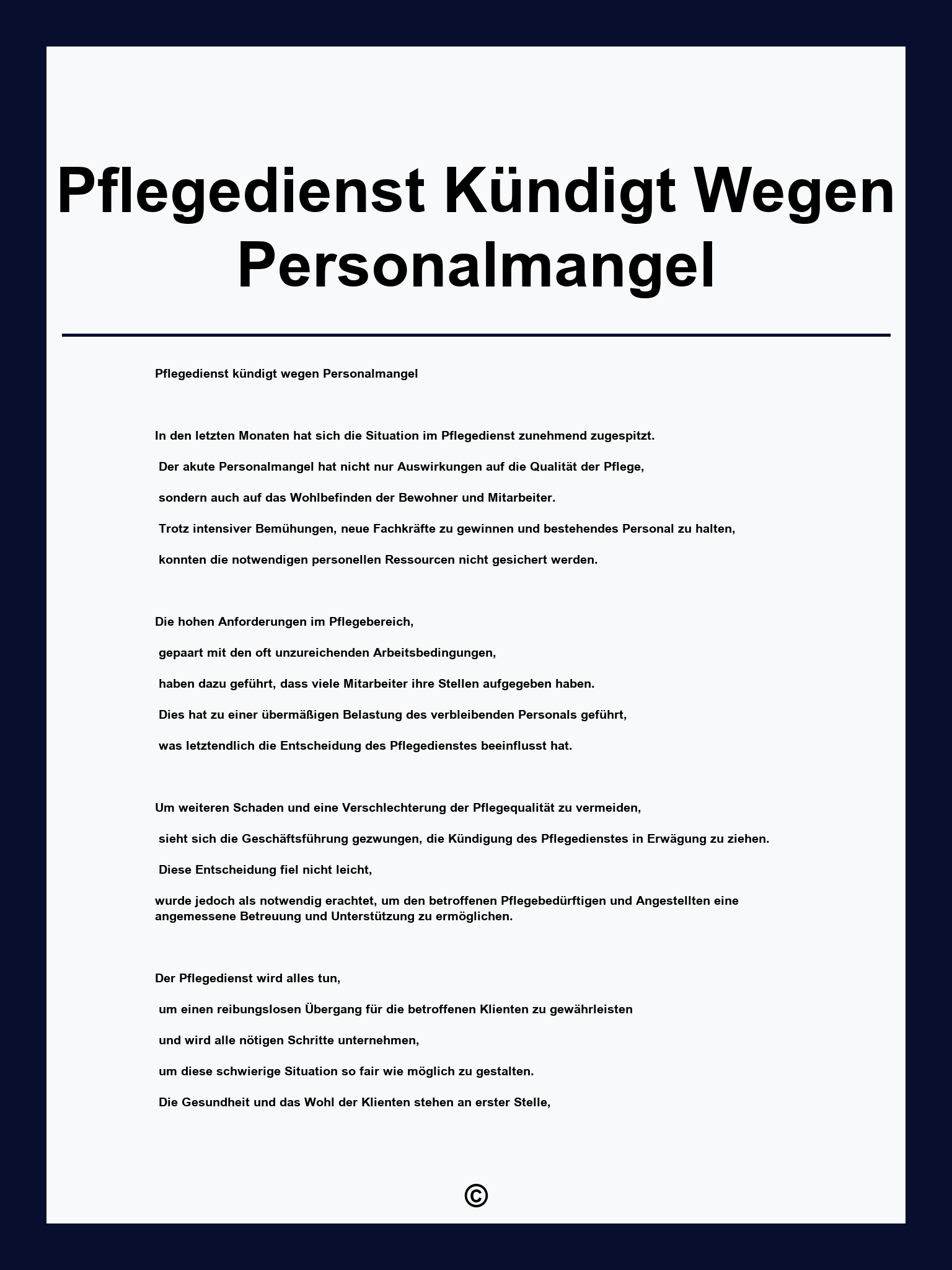 Pflegedienst Kündigt Wegen Personalmangel